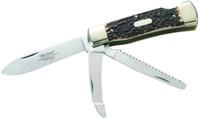 Hartkopf Jagdtaschenmesser Hirschhorn Klinge 1.4110 Stahl, S&auml;ge und Aufbrechklinge