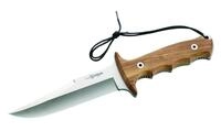 Nieto 118015 Bowie-Messer, rostfrei, Olivenholz, Lederscheide, Klinge 15 cm,