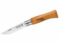 Opinel Taschenmesser Messer Größe 3 carbon Klinge ohne Feststellring ,Beech 5...