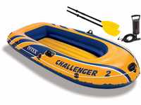 Intex Challenger 2 Schlauchboot Blau/Gelb 236 x 114 x 41 cm, 1 Stück