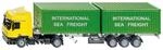 siku 3921, LKW mit Container, 1:50, Metall/Kunststoff, Gelb/Gr&uuml;n, Inkl. 2 Container,