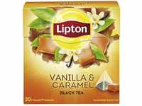 Lipton Schwarzer Tee Vanille Karamell für einen aromatischen Teegenuss aus