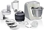 Bosch K&uuml;chenmaschine Serie 4, Edelstahl-Sch&uuml;ssel 3,9 L, Knethaken, Schlag- und
