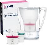 BWT Tischwasserfilter AQUAlizer Home | Wasserfilterkanne inkl. 2 Filterkartuschen 