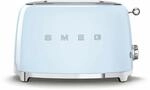 Smeg, 2x2 TSF01PBEU -Toaster, 2 Schlitze f&uuml;r 2 Scheiben, 6 Vergoldungsniveaus,
