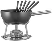 Spring 2896606024 Alu Induction K&auml;sefondue-Garnitur, Edelstahl, schwarz, 25,6 x 27 x