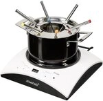 Steba IK 11 S Induktionskochplatte 1 kW Rostfreier Stahl/Schwarz/Wei&szlig;