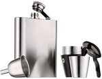 WMF Manhattan Flachmann Edelstahl 6-teilig, Flachmann 200ml, Flask 20cl, Trichter,