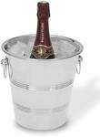 Viscio Trading 171429 Eisk&uuml;bel f&uuml;r Champagner, aus Edelstahl, 22 cm