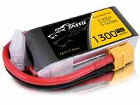 Tattu 3S Lipo Akku 3S 11.1V 1300mAh 75C XT60 Stecker Batterie Zellen für FPV...