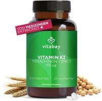 Vitabay Vitamin K2 MK-7 100 &micro;g &ndash; 120 vegane Tabletten &ndash; F&uuml;r Knochen &