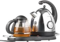 Rosenstein & S&ouml;hne Teekanne elektrisch: Edelstahl-Wasserkocher WSK-300.set mit