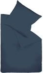 Fleuresse Colours Bettw&auml;sche, Uni-Mako-Satin, marine, 155 x 220 cm