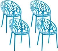 CLP Gartenst&uuml;hle 4er Set stapelbar wetterfest Hope, Gartensessel mit Lehnen