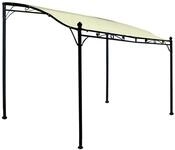 DEGAMO Anbaupavillon Mantova 300x250cm, Stahlgestell schwarz + Dach wasserdicht...