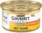 Gourmet Gold Raffiniertes Ragout Katzenfutter nass, mit Huhn, 12er Pack (12 x 85g)