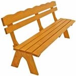 DEGAMO Gartenbank Holzbank Freital XXL 4-sitzer 200cm, massives Kiefernholz hell