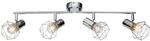 Decken Spot Leiste 4er Strahler bewegliche Spots Metall K&auml;fige silber Lampe...