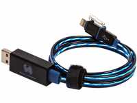 RealPower LED floating cable 2in1 (Apple MFI zertifiziert), LED Lade- und...