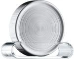 WMF Loft Bar Gl&auml;serteller-Set 6-teilig, Glas Untersetzer mit Pr&auml;senter, Untersetzer