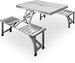 Casaria&reg; Klapptisch mit St&uuml;hlen Wetterfest Klappbar Campingtisch-Set...