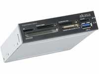 Akasa Kartenleser, 8,9 cm (3,5 Zoll), 6-Port, USB 3.0, schwarz und weiß,...