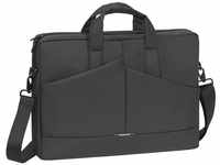 RIVACASE Laptoptasche bis 15,6 Zoll - Schlanke und kompakte Schultertasche mit...