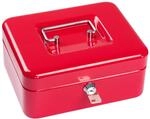 NEU!! SAX Geldkassette 20x16x9 cm, 5 -F&auml;cher-M&uuml;nzeinsatz, ROT