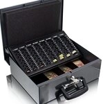MS Point Geldtransportbox 35cm Dunkelgrau, M&uuml;nzkassette, Geldkassette, Z&auml;hl- und