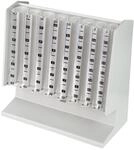 HMF 4700-07 M&uuml;nzsortierer Spardose | Euro | 21 x 19,5 x 10 cm | Lichtgrau