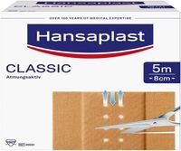 Hansaplast Classic Pflaster (5 m x 8 cm), zuschneidbare Wundpflaster mit extra