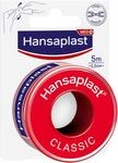 Hansaplast Fixierpflaster Classic (5 m x 2,5 cm), Tapeband zur einfachen und sicheren