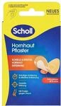 Scholl Hornhautentferner Pflaster Set - 4 Wirkstoffpflaster & 4 Druckschutzpflaster,