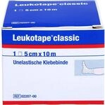 Leukotape classic 5 cm x 10 m wei&szlig; unelastische Klebebinde, 1 St. Binde