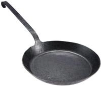 Turk 65534 Eisenpfanne mit flachen Hakenstiel freiform warmgeschmiedet, Durchmesser