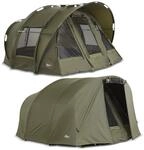 Lucx Leopard Bivvy Angelzelt f&uuml;r 1-3 Mann - wasserdichtes Karpfenzelt mit &Uuml;berwurf