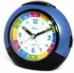 Atlanta Kinderwecker ohne Ticken Leisegang Quarz Licht Snooze (Blau A)