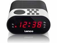 Lenco Radiowecker CR-07 mit LED-Display, 2 Weckzeiten, Dual Alarm, Sleeptimer,
