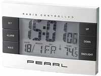 PEARL Wecker zum Aufhängen: Digitaler Funkwecker mit Temperaturanzeige und...
