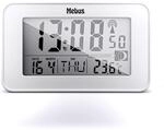 Mebus digitaler Funk-Wecker mit Mondkalender, Beleuchtung, Innenthermometer, 2