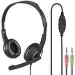 Hama PC Headset mit Mikrofon (Ultra leichte Kopfh&ouml;rer, On-Ear Ohrh&ouml;rer,...