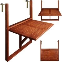 Casaria&reg; Balkontisch klappbar wetterfest Holz FSC&reg;-Zertifiziert 40kg Belastbarkeit