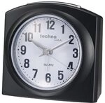 Technoline Quarzwecker Model L, schwarz, analog, Weckalarm mit Schlummerfunktion