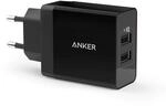 Anker 24W 2-Port USB Ladeger&auml;t mit PowerIQ Technologie f&uuml;r iPhone 16/15 Serie,