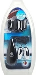 XR Brands - Trinity - Peniskopf-Vibrator mit Doppel-Ei-H&uuml;lle (schwarz-silber)