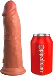 King Cock Elite 8 - Saugnapf Dildo (20cm) - dunkle Natur nude