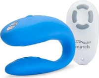 We-Vibe Match - wasserdichter, wiederaufladbarer Paarvibrator (blau)