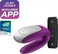 Satisfyer Double Fun - App-gesteuerter Partner-Vibrator (lila)