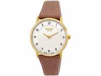 Boccia Damen Analog Quarz Uhr mit Leder Armband 3254-02