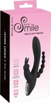 Sweet Smile SMILE Triple - Akku, wasserfester 3-fach Vibrator (schwarz)
